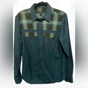 Marc  by Marc Jacobs green and brown striped button down long sleeve M